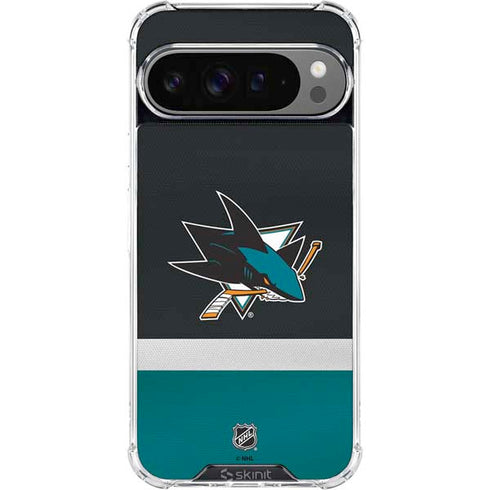 NHL San Jose Sharks Jersey Google Pixel 10 Pro XL Clear Case